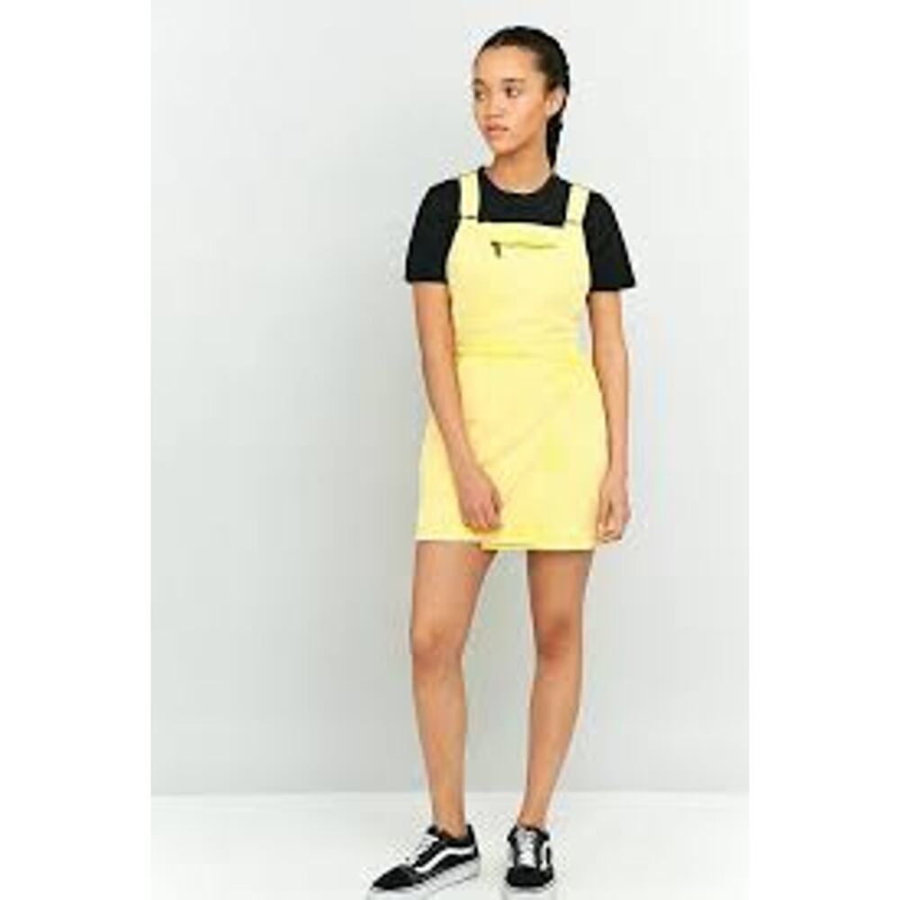 URBAN OUTFITTERS BDG Jessy Pinafore Overall Mini Dress Yellow Size 2